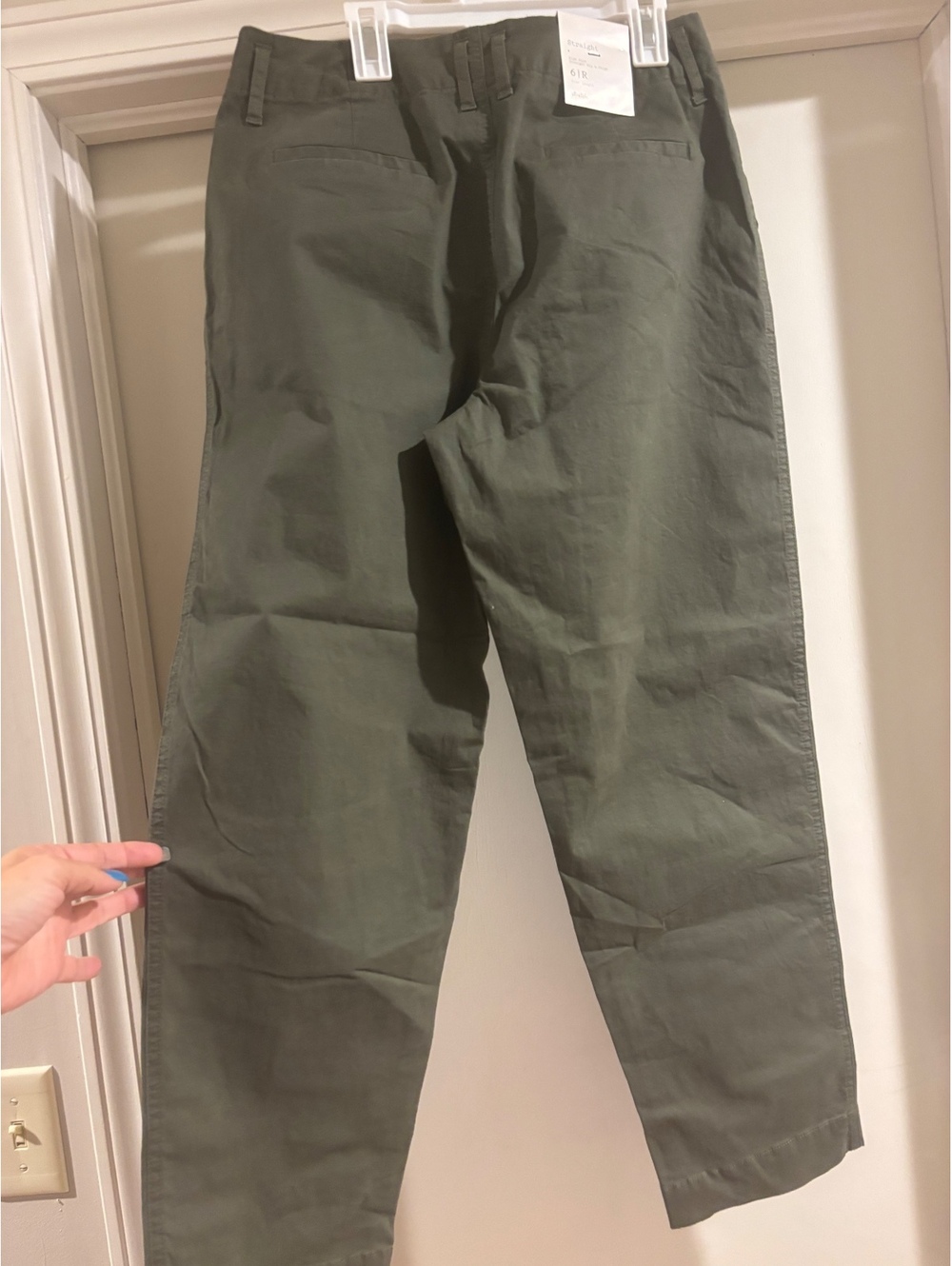 A New Day Olive High Rise Straight Pants Women’s 14R Stretch NWT - Picture 7 of 7